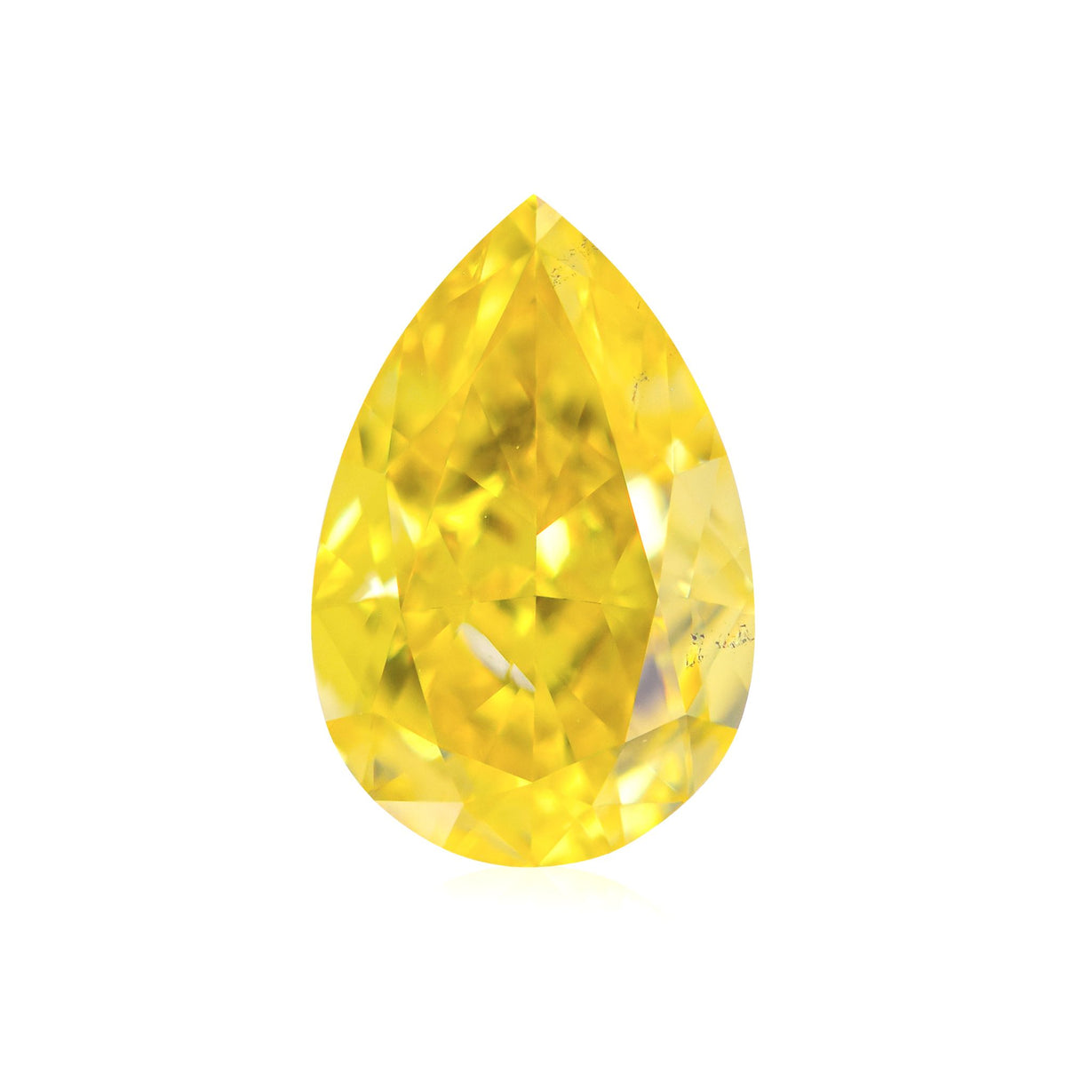 Pear Fancy Vivid Yellow Natural Diamond 1.01ct I1 loose diamond
