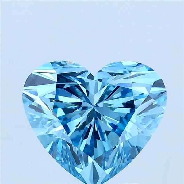 Heart Fancy Vivid Blue Lab-grown Diamond 2ct VS1 loose diamond