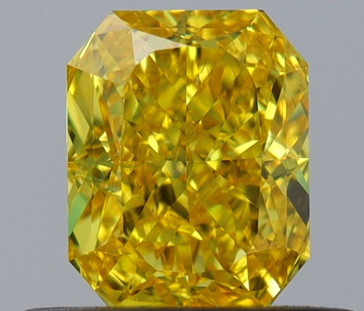 Radiant Fancy Vivid Yellow Natural Diamond 0.5ct SI1 loose diamond