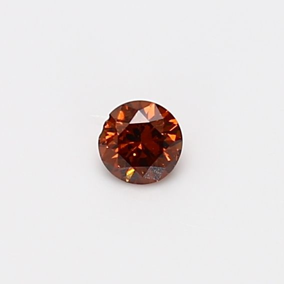 Round Fancy Deep Brown Orange Natural Diamond 0.14ct SI1 loose diamond