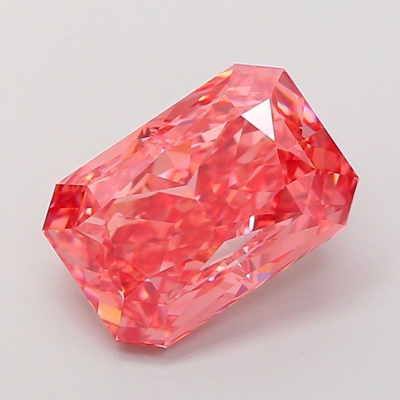 Radiant Fancy Vivid Pink Lab-grown Diamond 5.05ct VS1 loose diamond