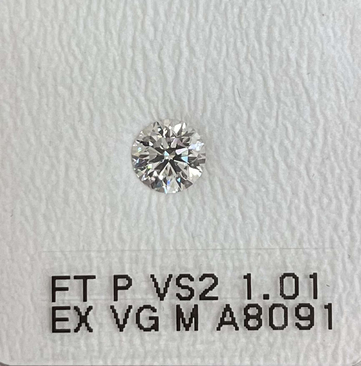 Round Faint Pink Natural Diamond 1.01ct VS2 loose diamond