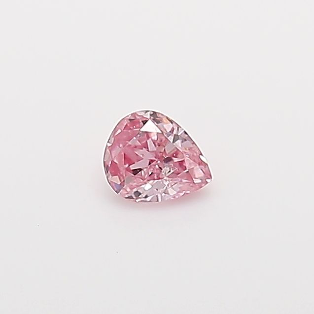 Pear Fancy Vivid Purplish Pink Natural Diamond 0.1ct loose diamond