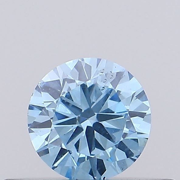 Round Fancy Vivid Blue Lab-grown Diamond 0.25ct VS2 loose diamond