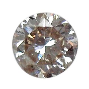 Round Light Champagne Natural Diamond 0.54ct I2 loose diamond