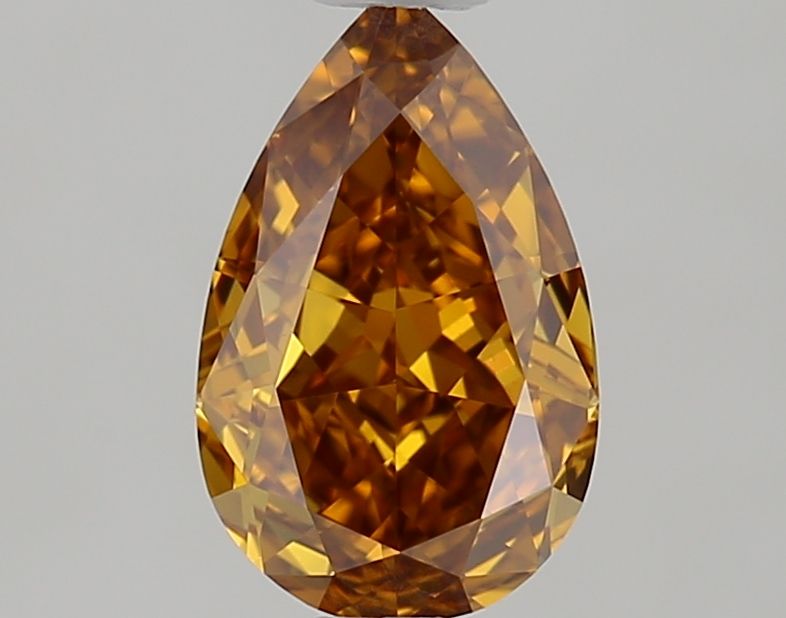 Pear Fancy Deep Brown Orange Natural Diamond 0.84ct VS1 loose diamond