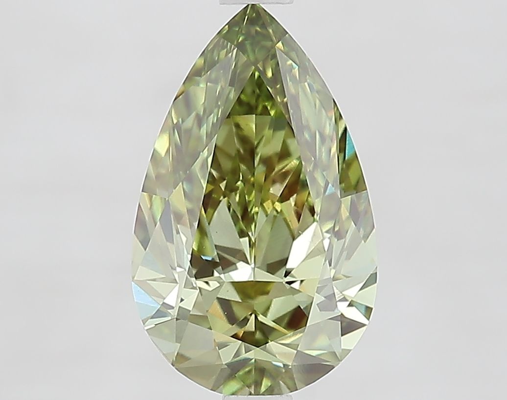 Pear Fancy Vivid Green Lab-grown Diamond 2.5ct VS1 loose diamond