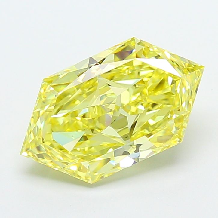 Hexagonal Fancy Intense Yellow Lab-grown Diamond 3.03ct VS1 loose diamond