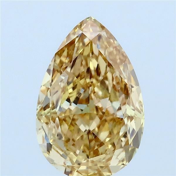 Pear Fancy Intense Brownish Yellow Lab-grown Diamond 2.64ct VS1 loose diamond