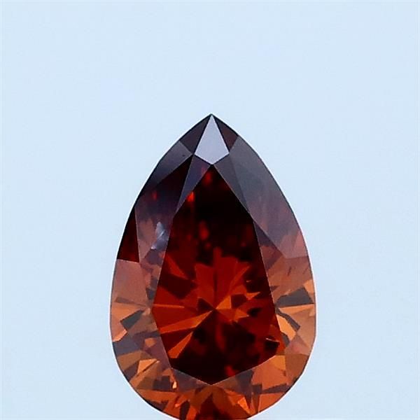 Pear Fancy Vivid Brownish Orange Lab-grown Diamond 0.41ct VS2 loose diamond