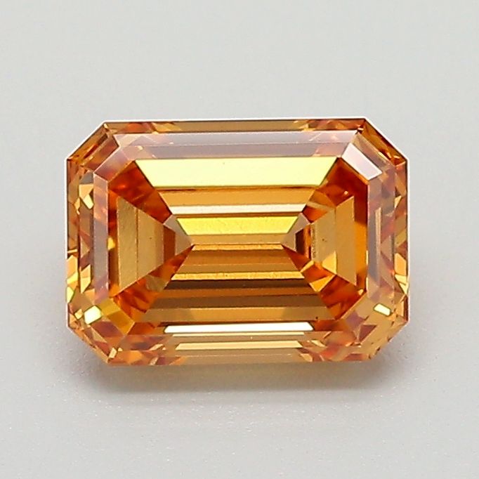 Emerald Fancy Brownish Orange Lab-grown Diamond 1.09ct VVS2 loose diamond