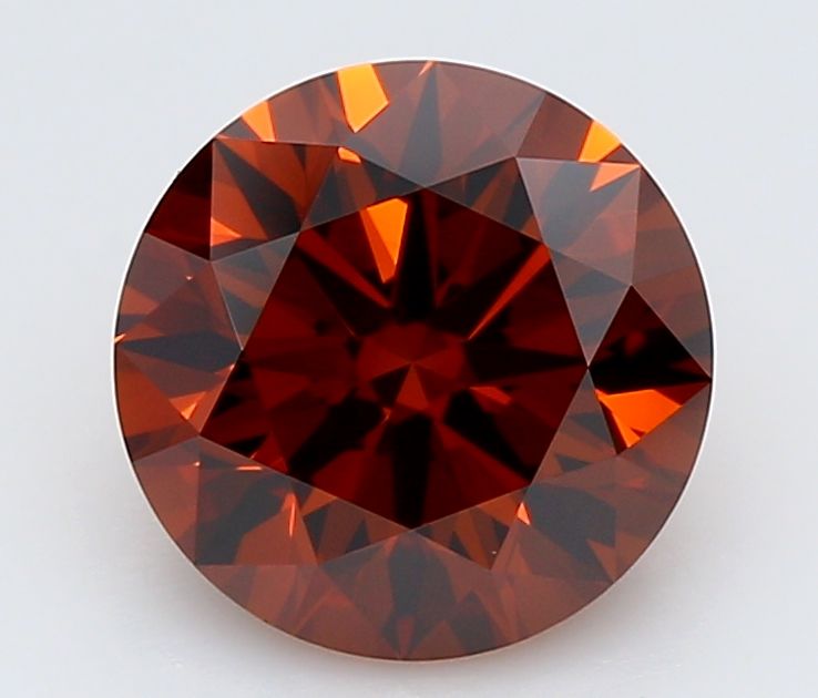 Round Fancy Deep Orange Lab-grown Diamond 1.25ct VVS2 loose diamond