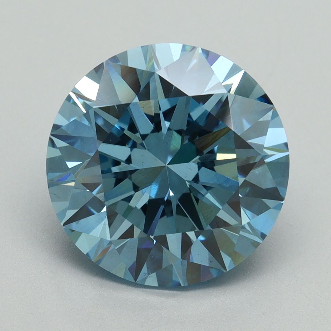 Round Fancy Vivid Blue Lab-grown Diamond 5.01ct VS2 loose diamond