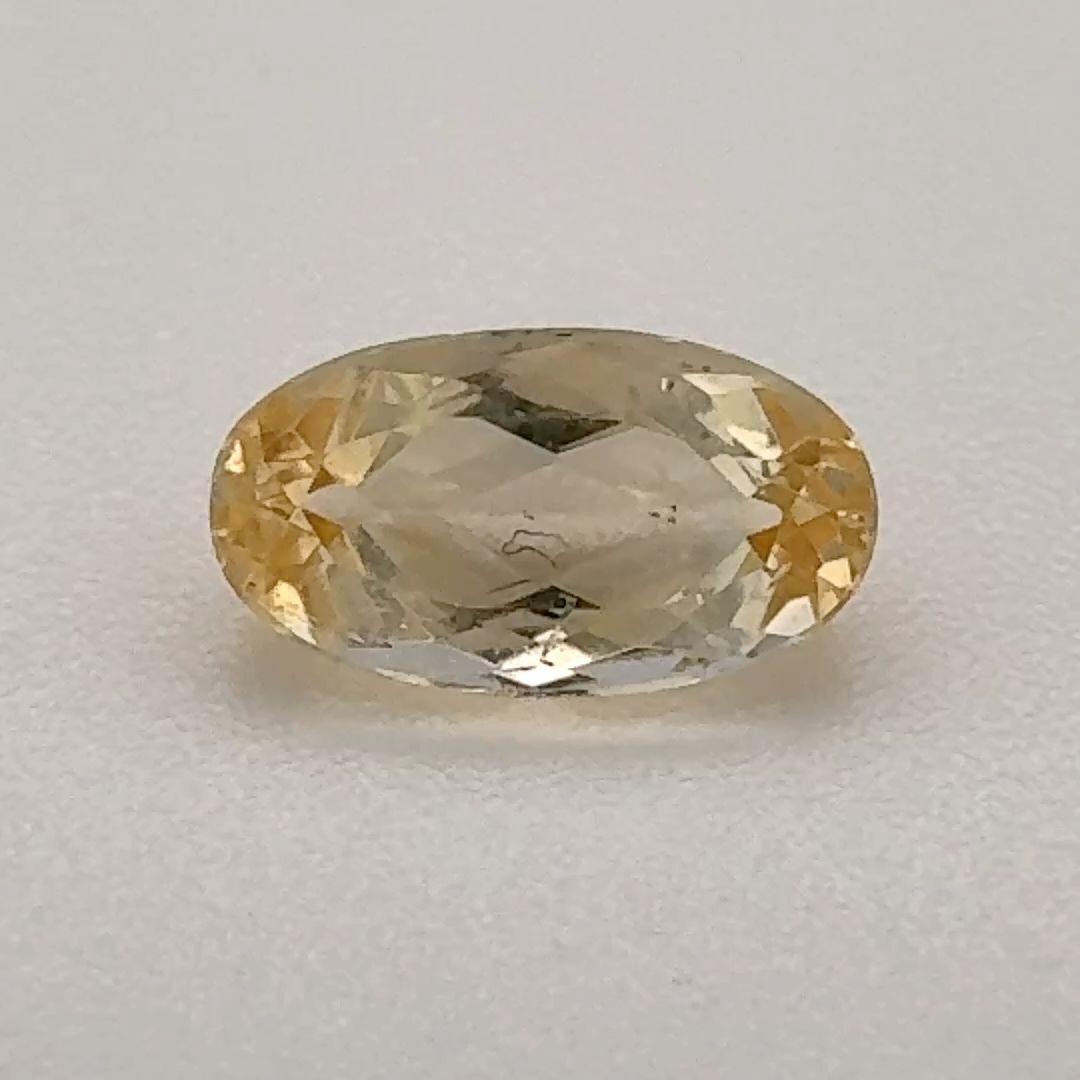 Oval Yellow Topaz 0.775ct loose gemstone