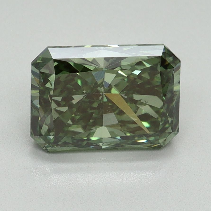 Radiant Fancy Vivid Green Lab-grown Diamond 2.11ct VS1 loose diamond