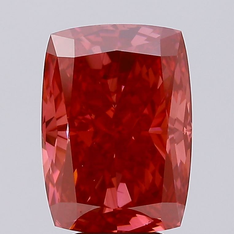 Cushion Fancy Vivid Red Lab-grown Diamond 5.4ct VS1 loose diamond