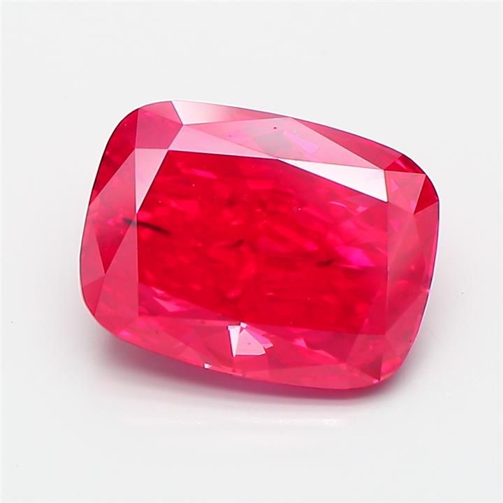 Cushion Fancy Vivid Red Lab-grown Diamond 3.01ct SI1 loose diamond