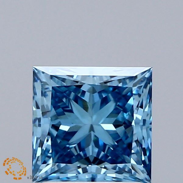 Princess Fancy Vivid Blue Lab-grown Diamond 1.6ct VS1 loose diamond