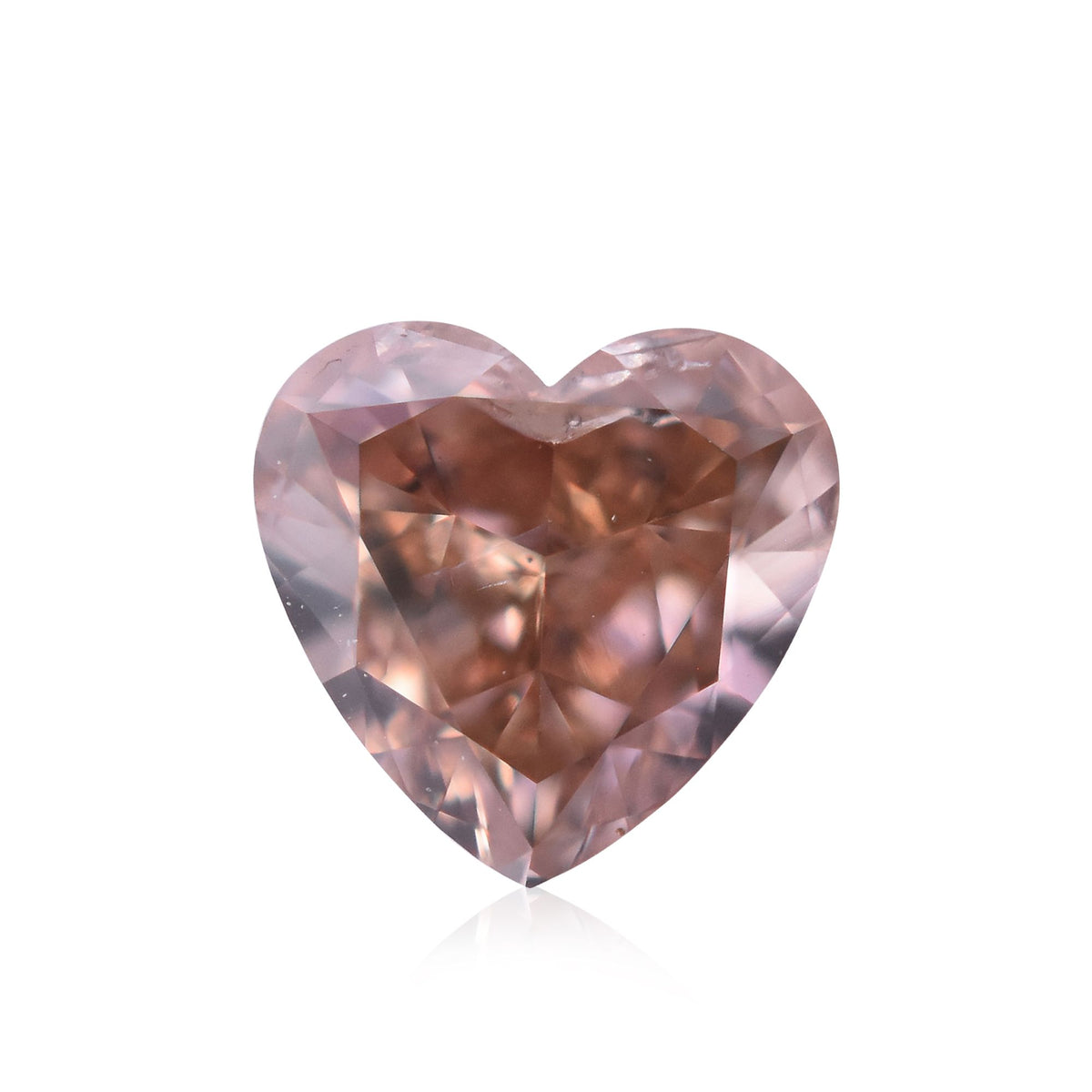Heart Fancy Brownish Orangey Pink Natural Diamond 0.32ct I1 loose diamond