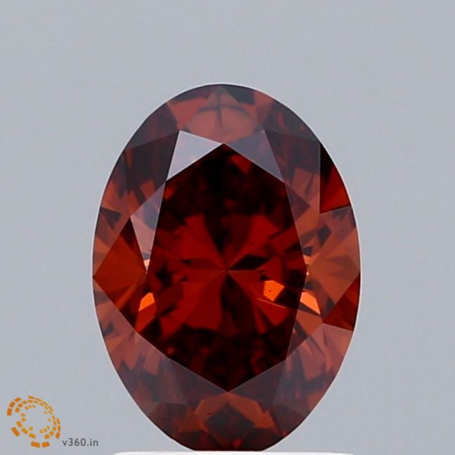 Oval Fancy Deep Orange Lab-grown Diamond 1.05ct VS1 loose diamond