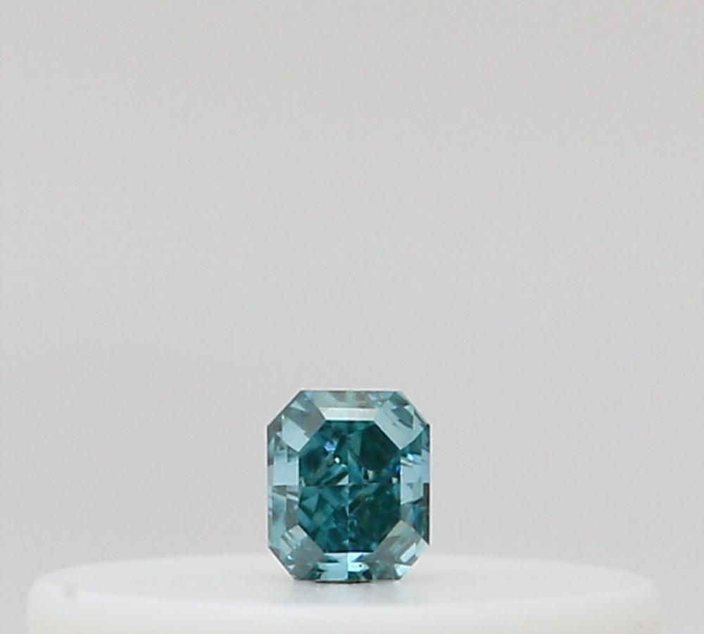 Radiant Fancy Deep Green Blue Natural Diamond 0.03ct loose diamond