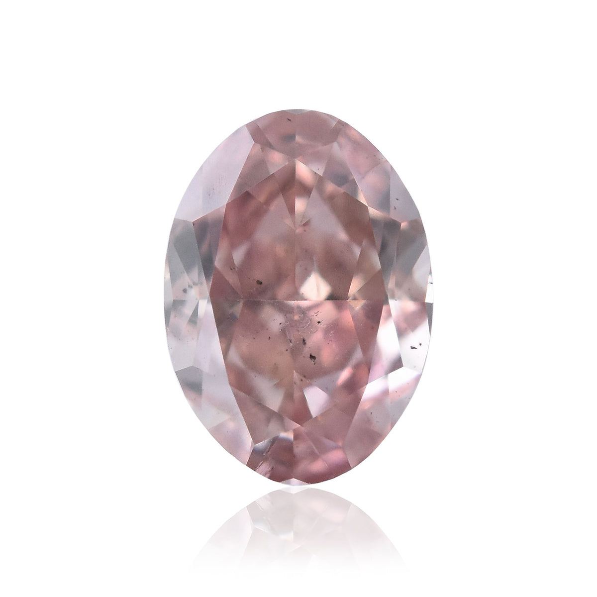 Oval Fancy Orangey Pink Natural Diamond 0.35ct SI2 loose diamond