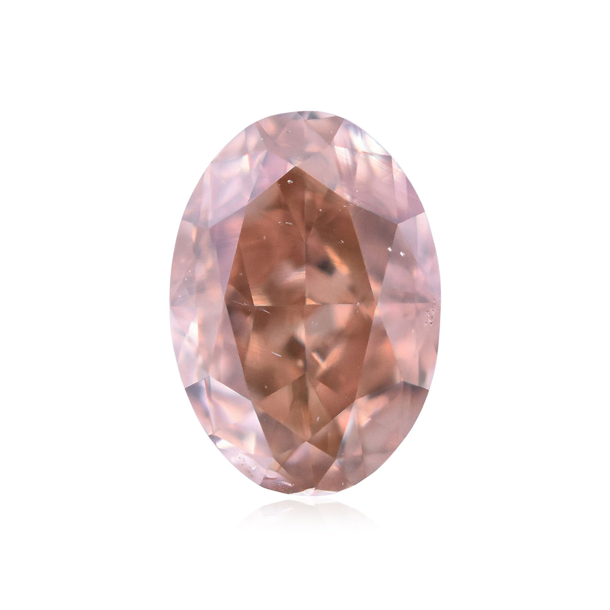 Oval Fancy Brownish Orangey Pink Natural Diamond 0.2ct VS2 loose diamond