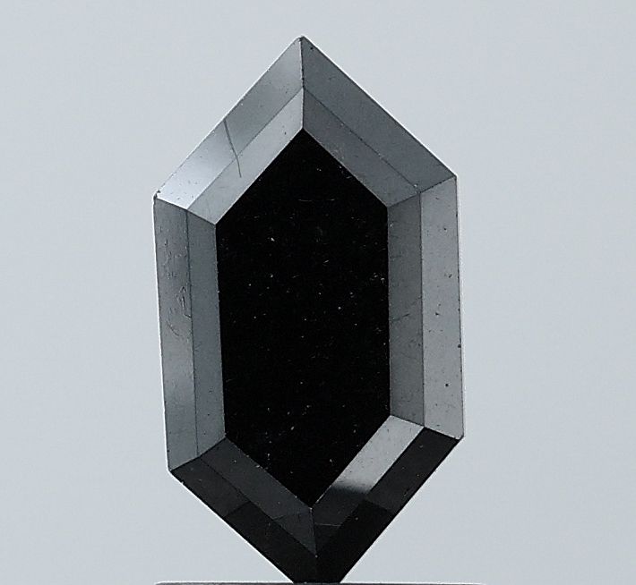 Hexagonal Black Natural Diamond 1.49ct VS1 loose diamond