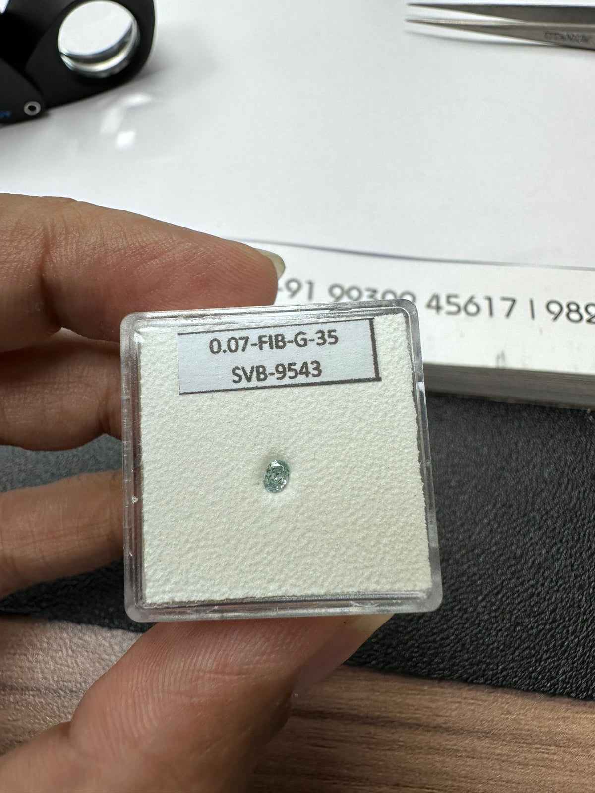 Oval Fancy Intense Blue Green Natural Diamond 0.07ct loose diamond