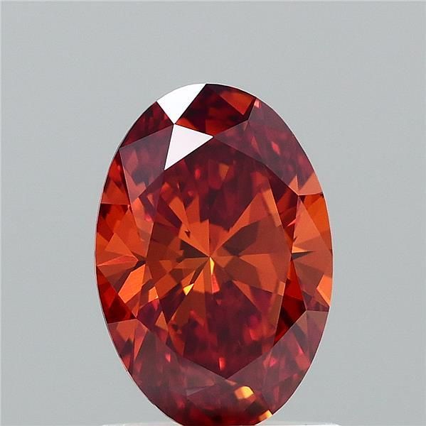 Oval Fancy Vivid Orange Lab-grown Diamond 1.12ct VVS2 loose diamond