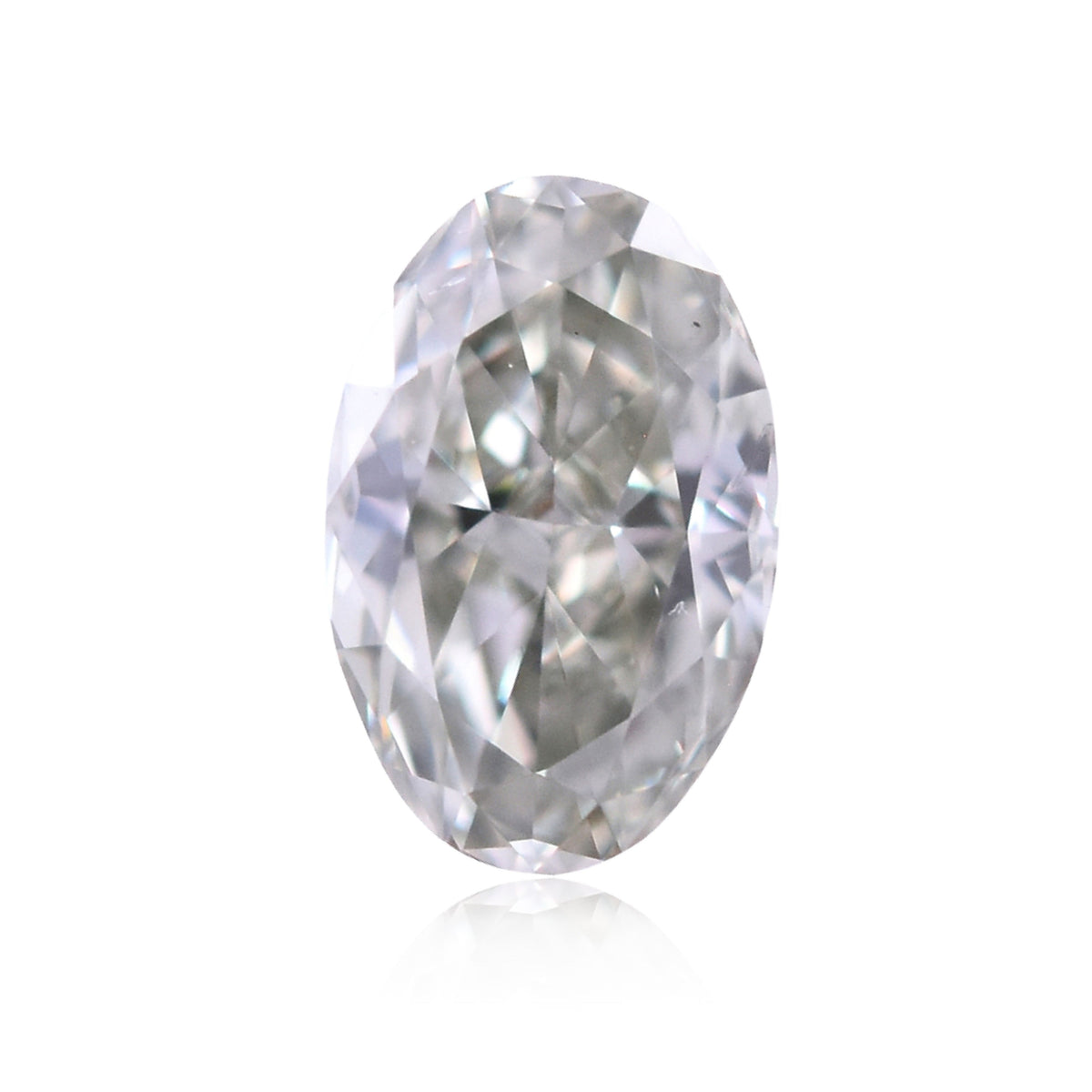 Oval Fancy Grayish Yellowish Green Natural Diamond 0.31ct SI1 loose diamond