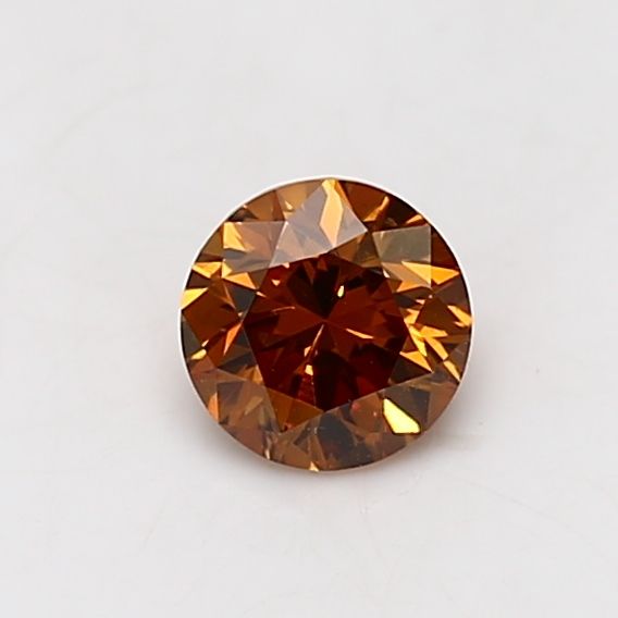 Round Fancy Deep Brownish Yellowish Orange Natural Diamond 0.59ct SI1 loose diamond