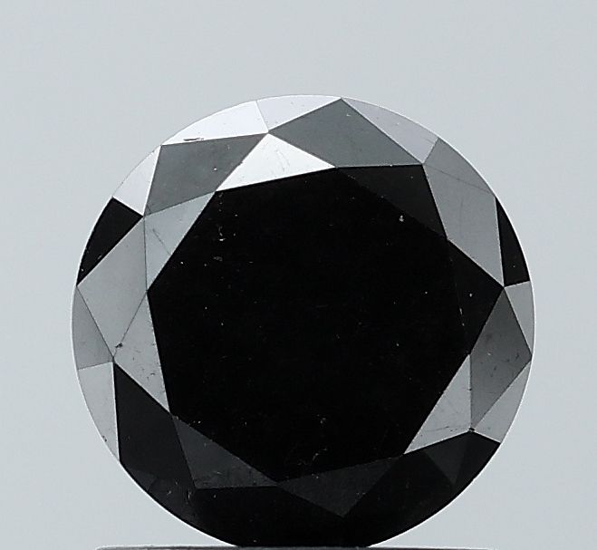 Round Black Natural Diamond 1.35ct VS1 loose diamond