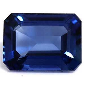 Emerald Blue Sapphire 1.23ct loose gemstone