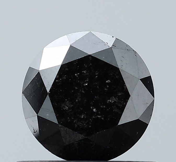 Round Fancy Black Natural Diamond 0.81ct VS1 loose diamond