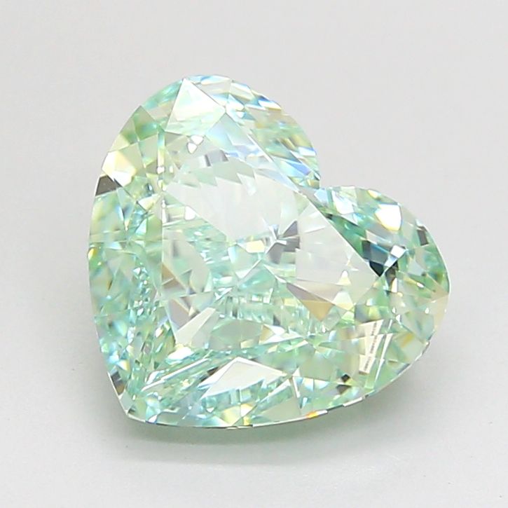 Heart Fancy Vivid Green Lab-grown Diamond 2.57ct VVS1 loose diamond