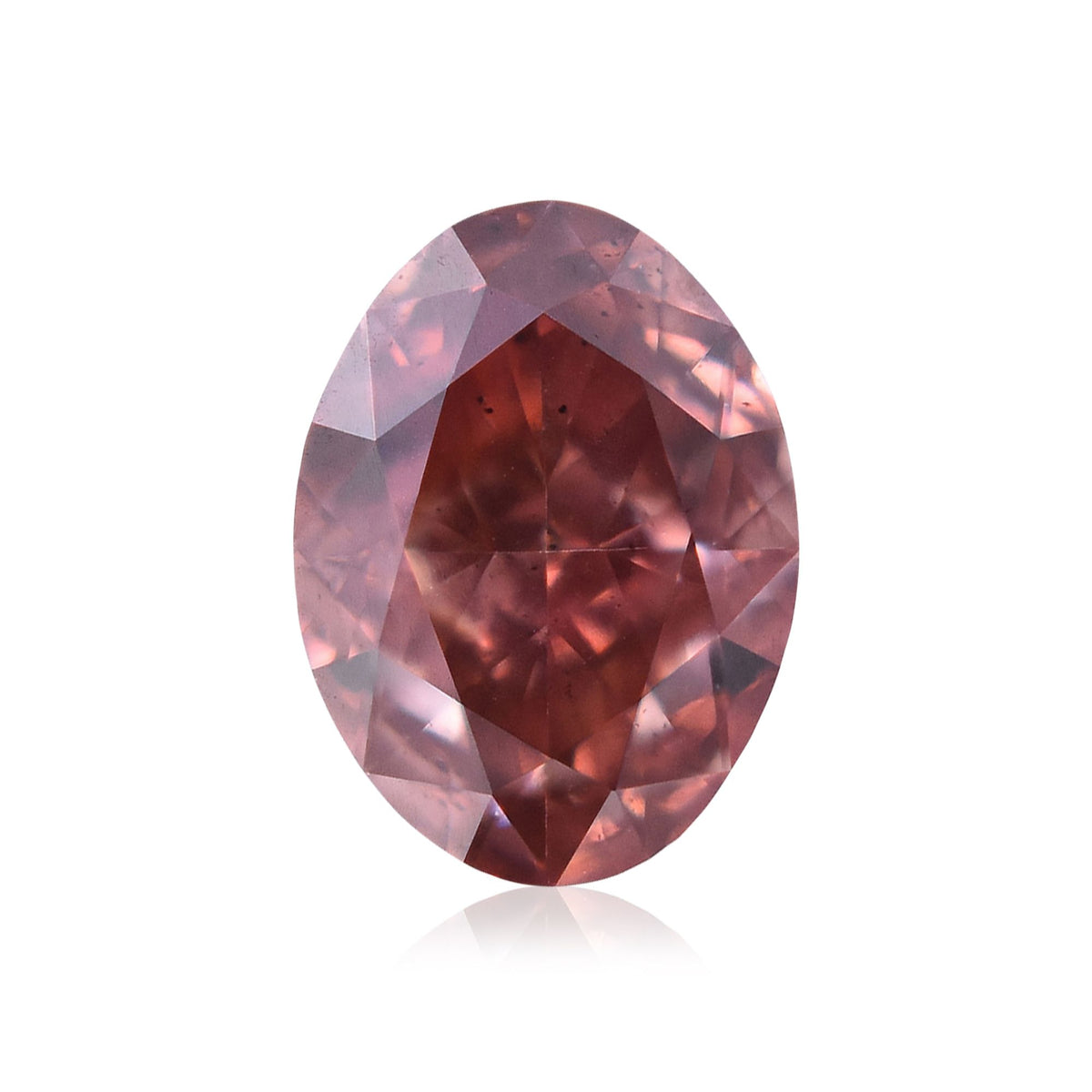 Oval Fancy Deep Orangey Pink Natural Diamond 0.24ct SI2 loose diamond