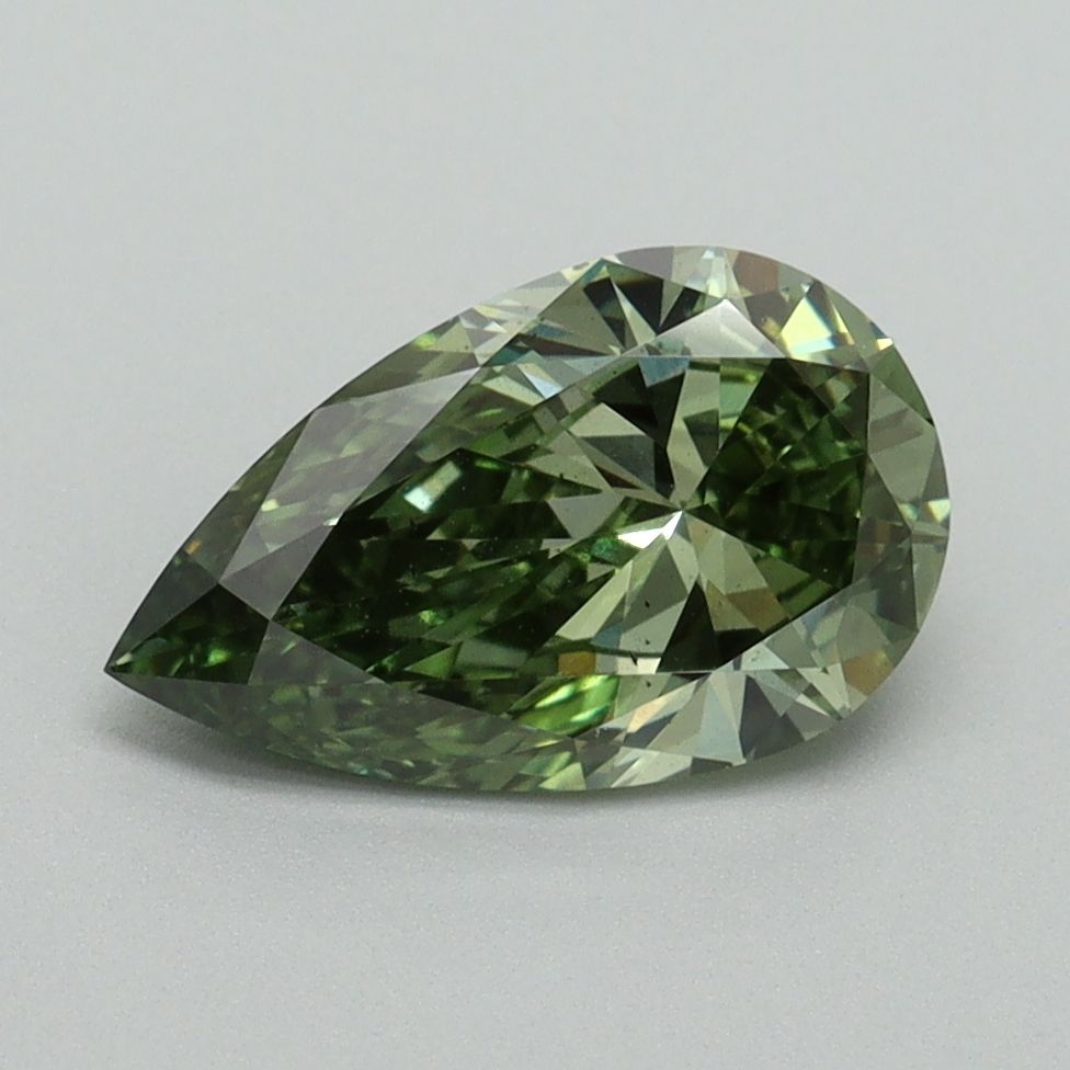 Pear Fancy Vivid Green Lab-grown Diamond 1.51ct VS2 loose diamond