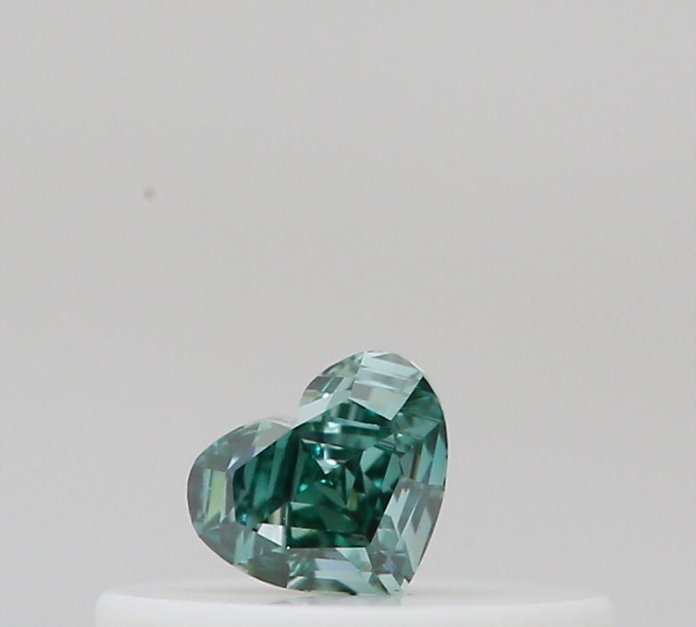 Heart Fancy Deep Blueish Green Natural Diamond 0.15ct I1 loose diamond
