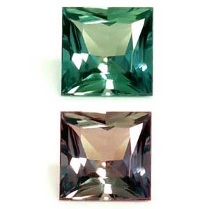 Square Green Alexandrite 0.12ct loose gemstone