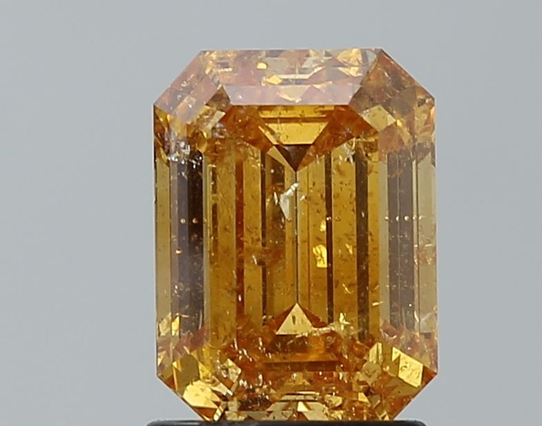Emerald Fancy Vivid Yellow Orange Natural Diamond 1.87ct I2 loose diamond