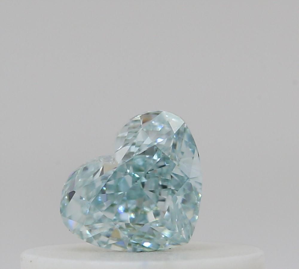 Heart Fancy Intense Green Blue Natural Diamond 0.21ct VVS2 loose diamond