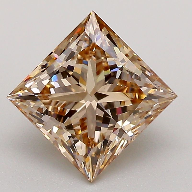 Princess Fancy Light Brown Lab-grown Diamond 2.23ct VS1 loose diamond