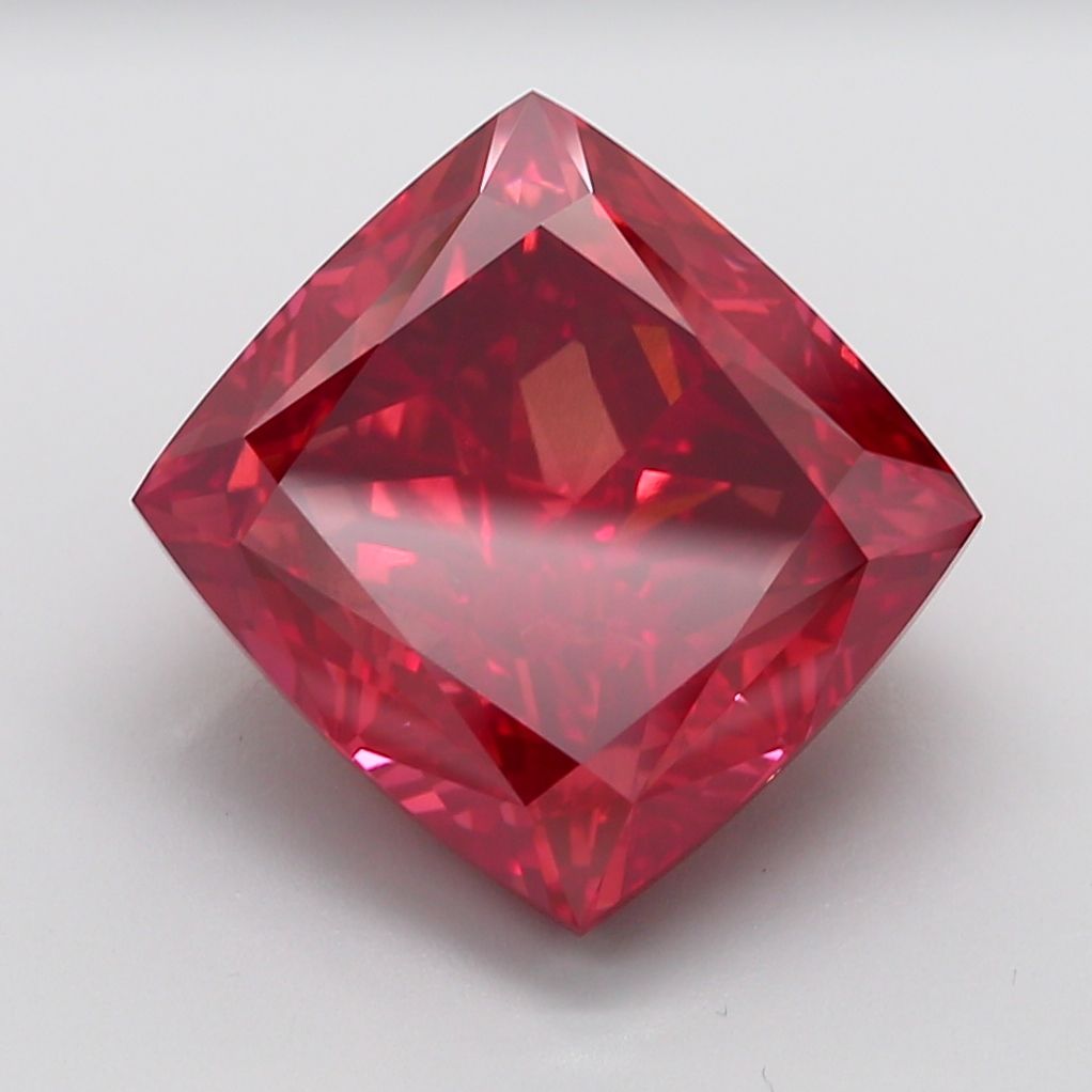 Cushion Fancy Vivid Red Lab-grown Diamond 16.06ct VS2 loose diamond