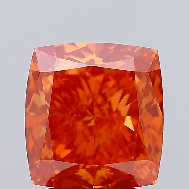 Cushion Fancy Vivid Red Lab-grown Diamond 3.69ct VS1 loose diamond