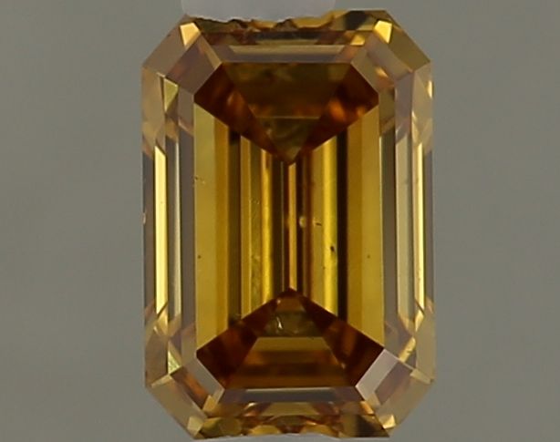 Emerald Fancy Deep Brownish Orangey Yellow Natural Diamond 0.51ct SI1 loose diamond