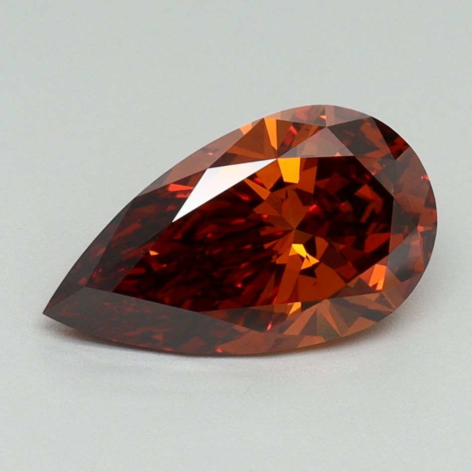 Pear Fancy Deep Orange Lab-grown Diamond 1.52ct VS1 loose diamond