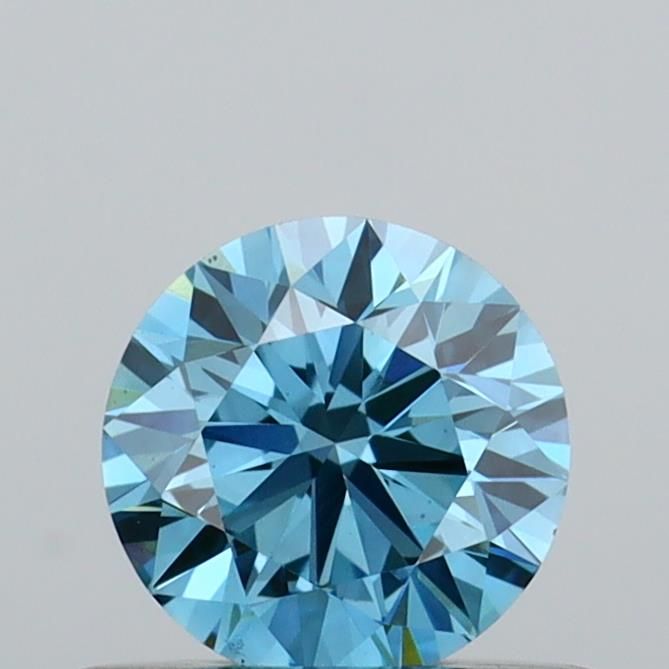 Round Fancy Vivid Blue Lab-grown Diamond 0.47ct VS1 loose diamond