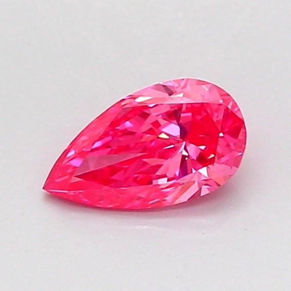 Pear Fancy Vivid Pink Lab-grown Diamond 0.44ct VVS2 loose diamond