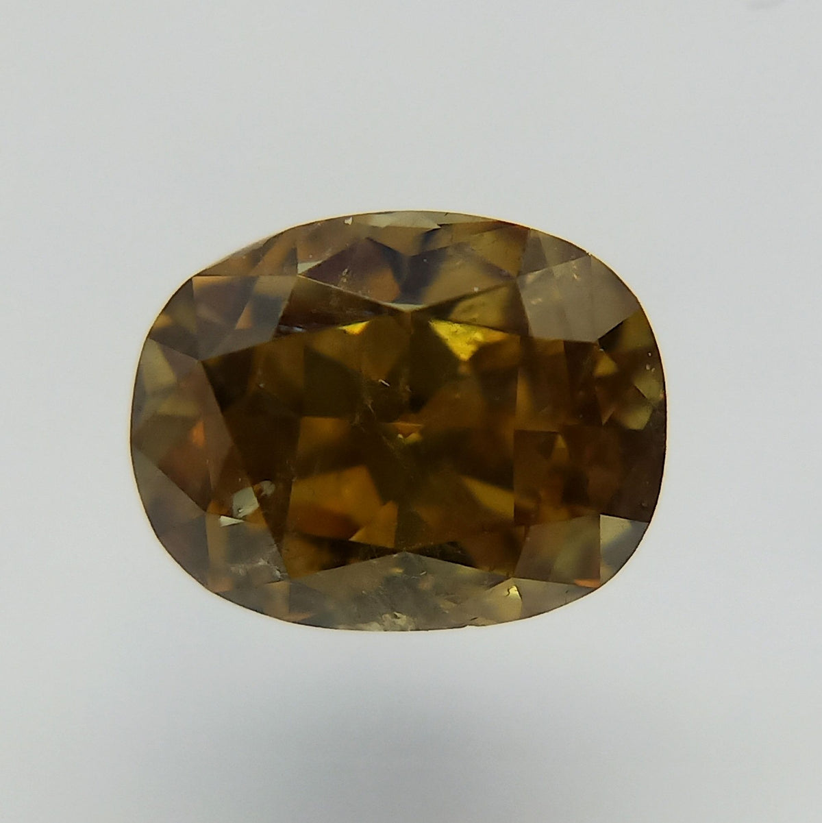 Cushion Fancy Deep Yellow Brown Natural Diamond 0.38ct I1 loose diamond